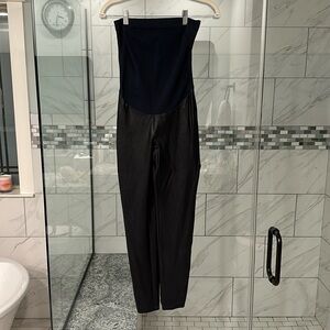 Spanx Faux Leather Maternity Leggings size XL
